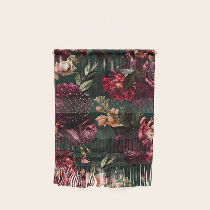 Vintage & Shabby Chic  - Fall Lush Botanical Midnight Garden Wall Hanging Gallery Image 1