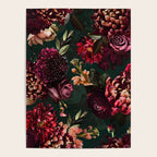 Vintage & Shabby Chic  - Fall Lush Botanical Midnight Garden Poster Gallery Image 4