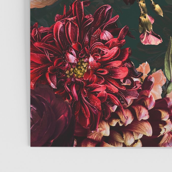 Vintage & Shabby Chic  - Fall Lush Botanical Midnight Garden Poster Gallery Image 3