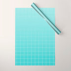 Future Grid Pattern in Aqua Teal Wrapping Paper Gallery Image 1