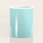 Future Grid Pattern in Aqua Teal Coffee Mug Gallery Image 4