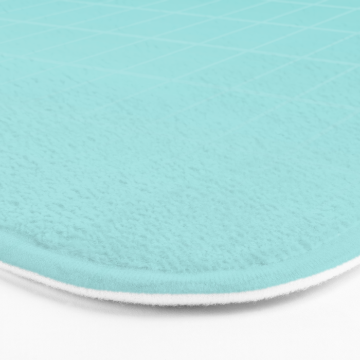 Future Grid Pattern in Aqua Teal Bath Mat Gallery Image 3