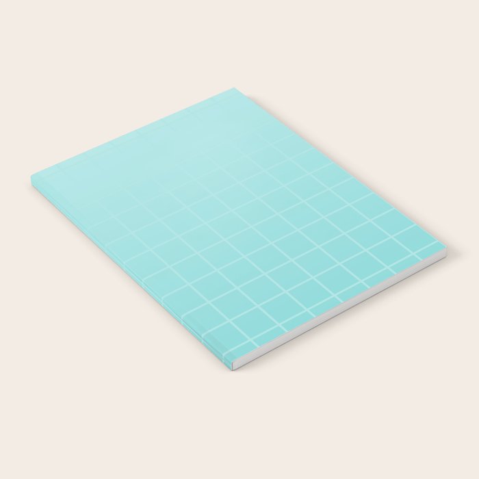 Future Grid Pattern in Aqua Teal Notebook Gallery Image 2
