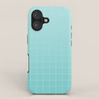 Future Grid Pattern in Aqua Teal iPhone Case Gallery Image 1