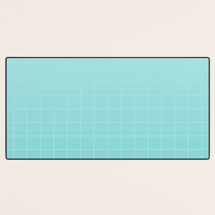 Future Grid Pattern in Aqua Teal Desk Mat Gallery Image 3