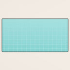 Future Grid Pattern in Aqua Teal Desk Mat Gallery Image 3