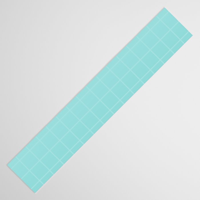 Future Grid Pattern in Aqua Teal Table Runner Gallery Image 3