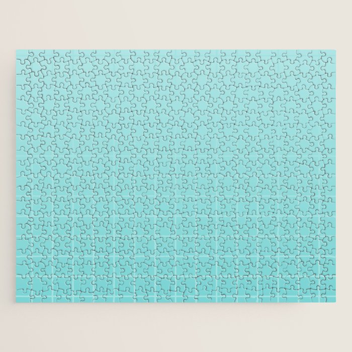Future Grid Pattern in Aqua Teal Jigsaw Puzzle Gallery Image 1