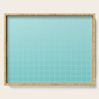 Future Grid Pattern in Aqua Teal Serving Tray Gallery Image 1