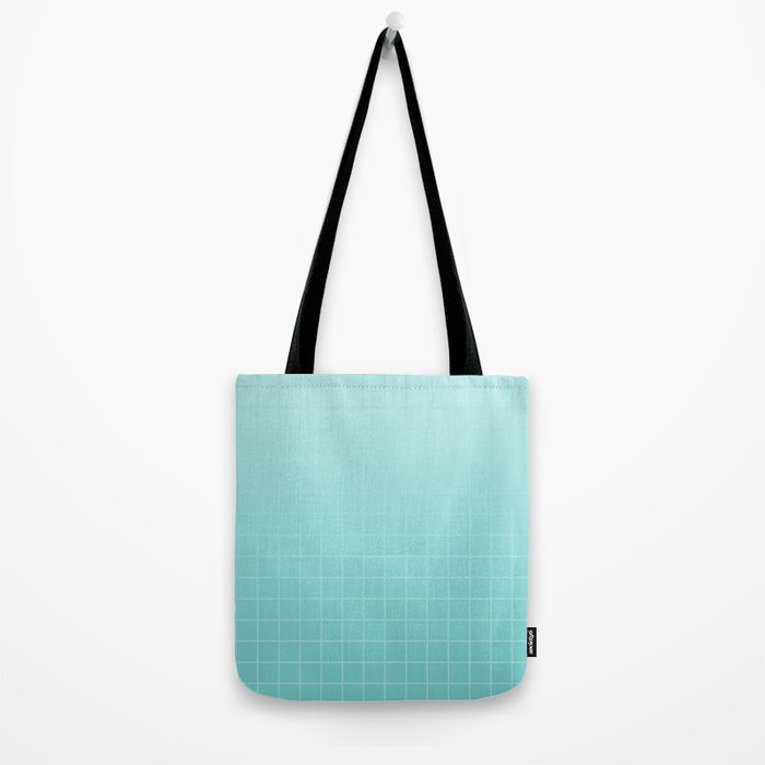 Future Grid Pattern in Aqua Teal Tote Bag Gallery Image 2