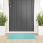 Future Grid Pattern in Aqua Teal Welcome Mat Gallery Image 3
