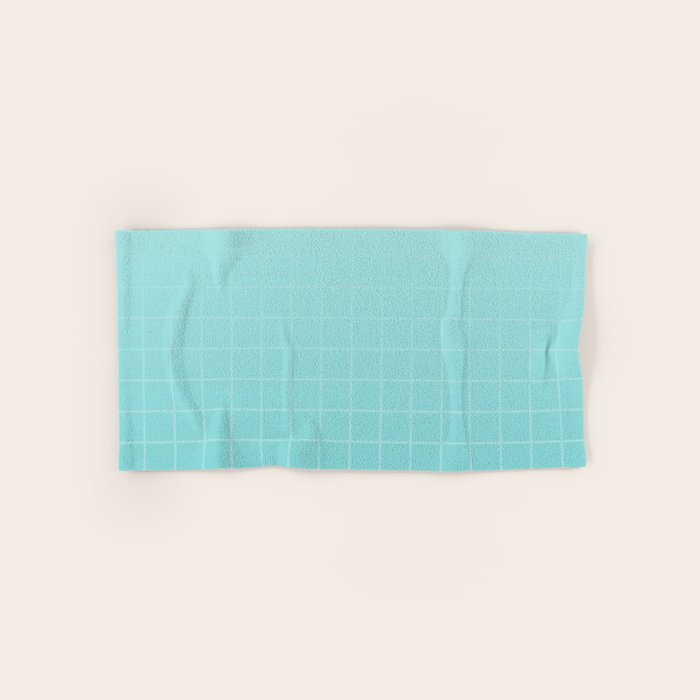 Future Grid Pattern in Aqua Teal Bath Towel Gallery Image 1