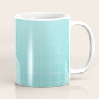 Future Grid Pattern in Aqua Teal Coffee Mug Gallery Image 1