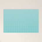 Future Grid Pattern in Aqua Teal Welcome Mat Gallery Image 1