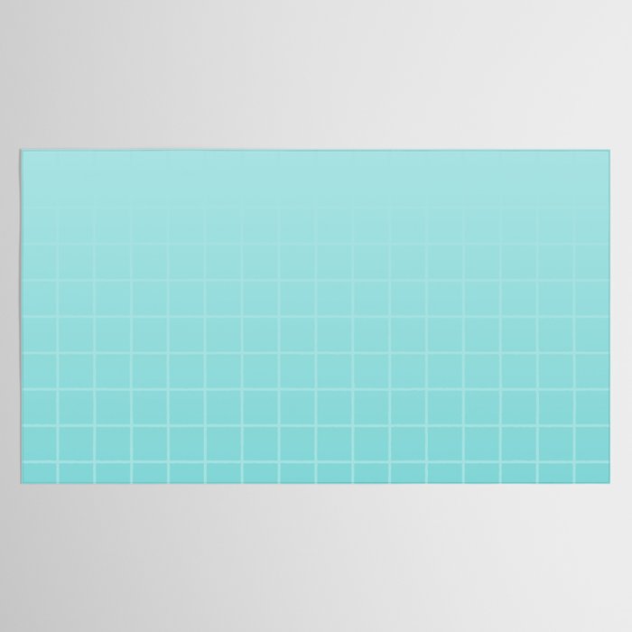 Future Grid Pattern in Aqua Teal Tablecloth Gallery Image 2