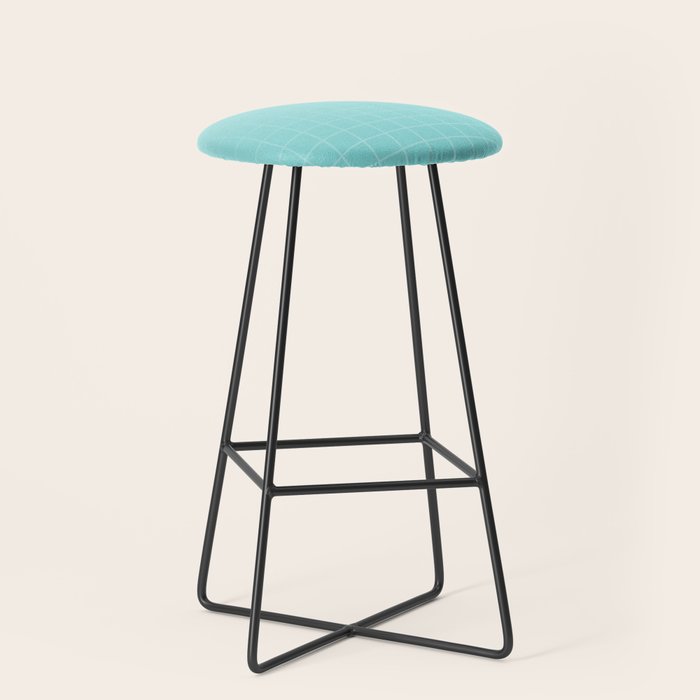 Future Grid Pattern in Aqua Teal Stool Gallery Image 1