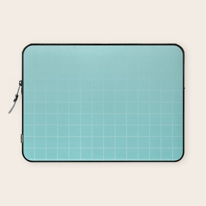 Future Grid Pattern in Aqua Teal Laptop Sleeve Gallery Image 1