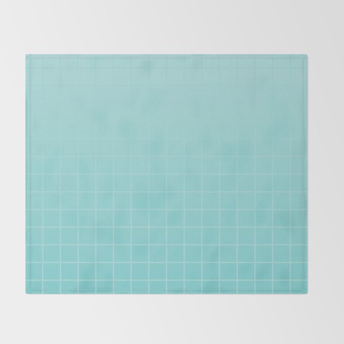 Future Grid Pattern in Aqua Teal Throw Blanket Gallery Image 2