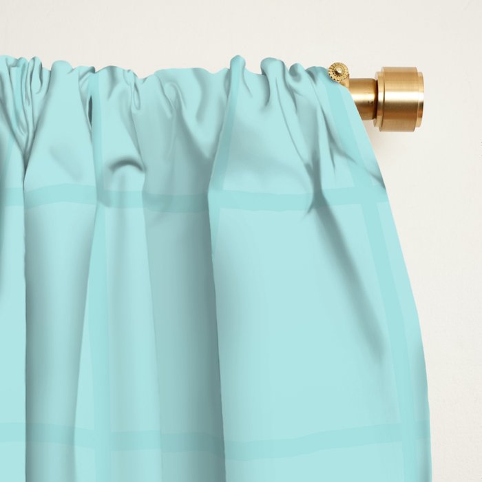 Future Grid Pattern in Aqua Teal Window Curtain Gallery Image 2