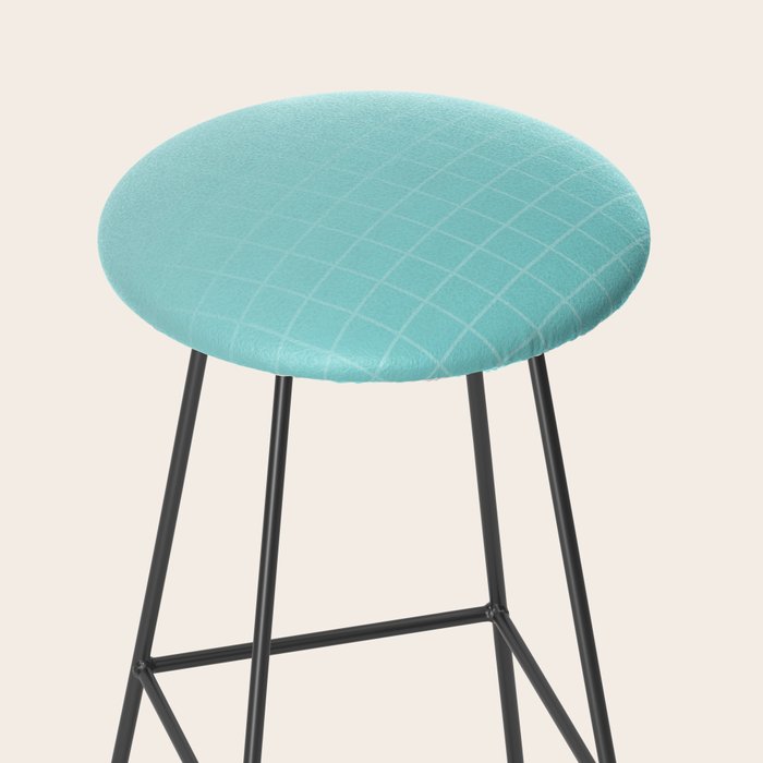 Future Grid Pattern in Aqua Teal Stool Gallery Image 2