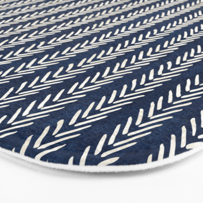 Small Navy Arrowheads Bath Mat Gallery Image 3