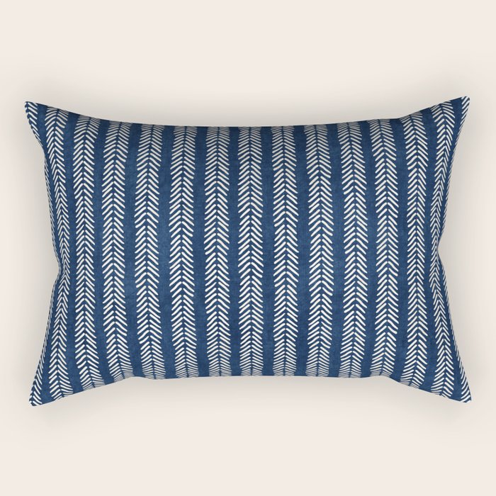 Small Navy Arrowheads Rectangular Pillow Gallery Image 1