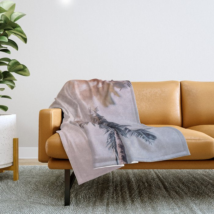 a palm tree ix Throw Blanket Gallery Image 1