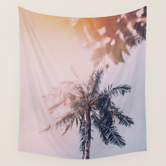 a palm tree ix Wall Tapestry Gallery Image 1