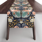 William Morris Inspired Butterfly Pattern - Midnight Garden Table Runner Gallery Image 1