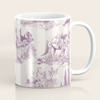Toile de Jouy Vintage French Plum Striped Pastoral Pattern Coffee Mug Gallery Image 1