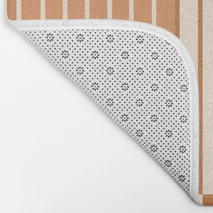 Color Block Line Abstract LXXIX Pantone Peach Fuzz Bath Mat Gallery Image 2