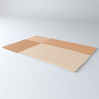 Color Block Line Abstract LXXIX Pantone Peach Fuzz Rug Gallery Image 3