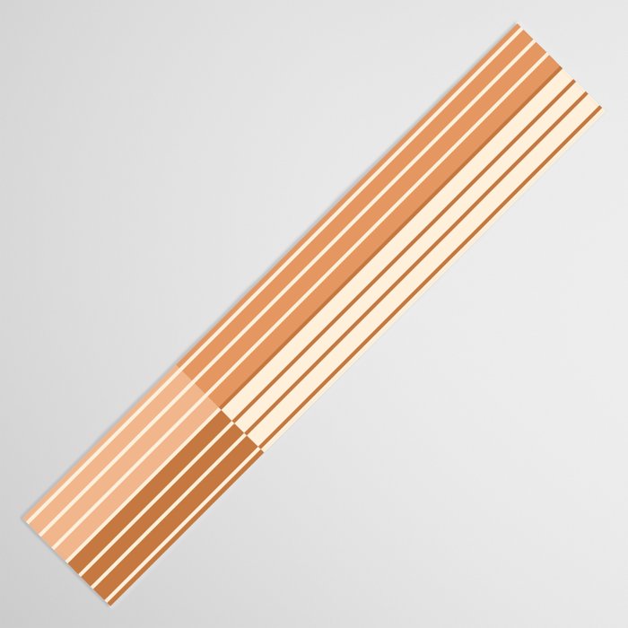 Color Block Line Abstract LXXIX Pantone Peach Fuzz Table Runner Gallery Image 3