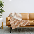 Color Block Line Abstract LXXIX Pantone Peach Fuzz Throw Blanket Gallery Image 1