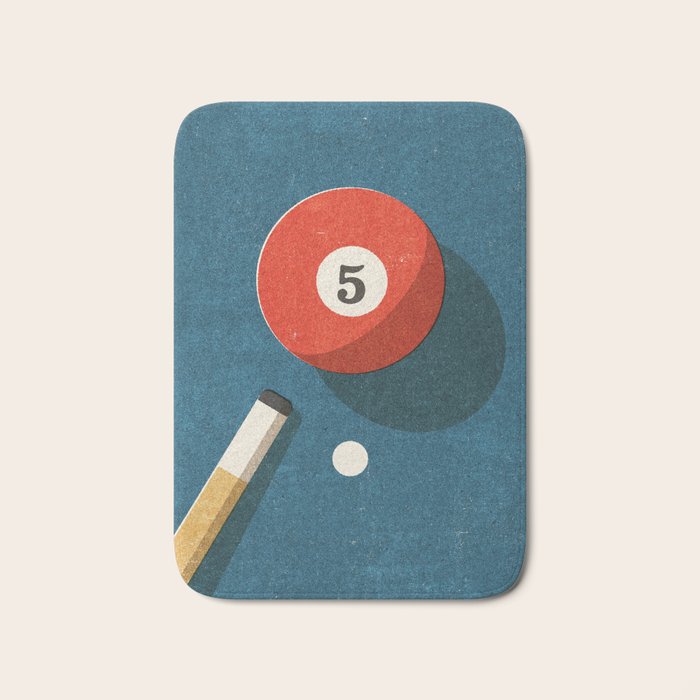 BILLIARDS / Ball 5 Bath Mat Gallery Image 1