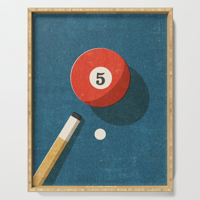 BILLIARDS / Ball 5 Serving Tray Gallery Image 1