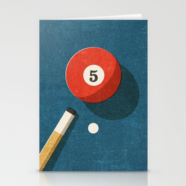 BILLIARDS / Ball 5 Stationery Card Gallery Image 1
