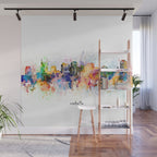 nashville skyline artistic Wall Mural Gallery Image 1