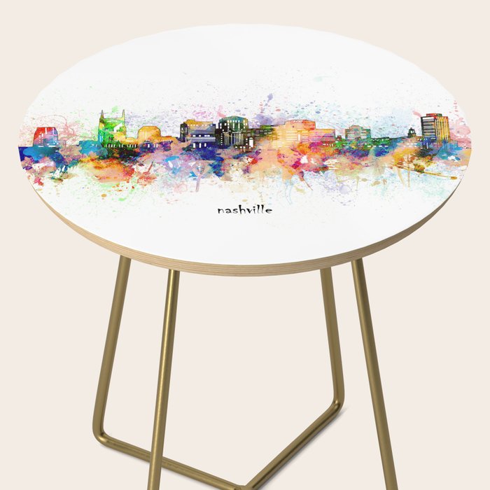 nashville skyline artistic Side Table Gallery Image 2