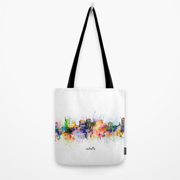 nashville skyline artistic Tote Bag Gallery Image 2