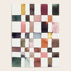 Watercolor Fall Checker Rustic Earthy Poster Gallery Image 4