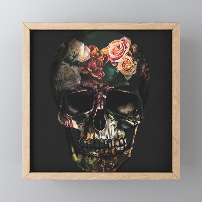 FLORAL SKULL Mini Art Print Gallery Image 1