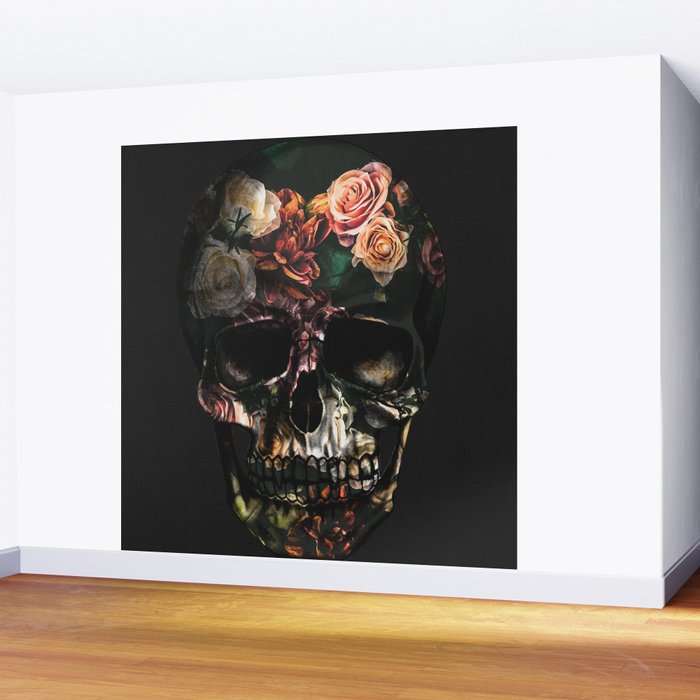 FLORAL SKULL Wall Mural Gallery Image 2