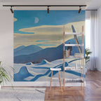 The Trapper, Winter Mountain landscape painting by Rockwell Kent Wall Mural Gallery Image 1