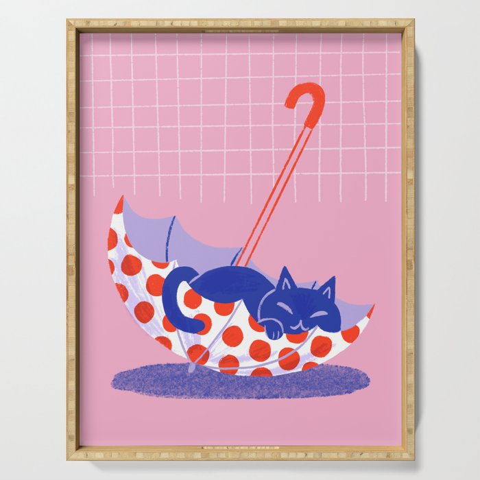 Umbrella Cat Serving Tray Gallery Image 1