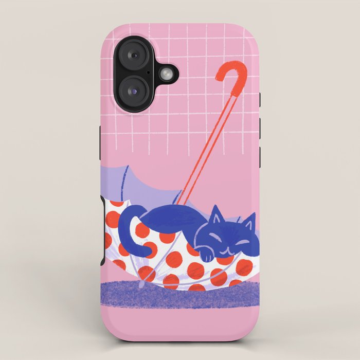 Umbrella Cat iPhone Case Gallery Image 1