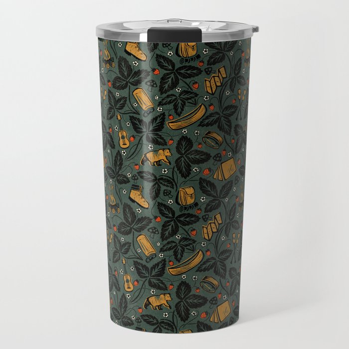 Summer Camping - Forest Green Travel Mug Gallery Image 1
