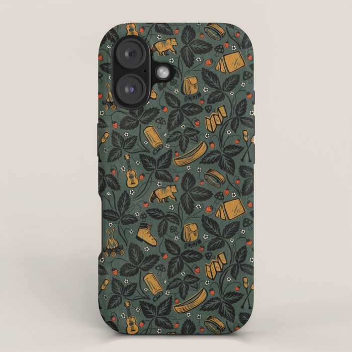 Summer Camping - Forest Green iPhone Case Gallery Image 1