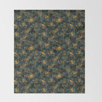 Summer Camping - Forest Green Throw Blanket Gallery Image 2