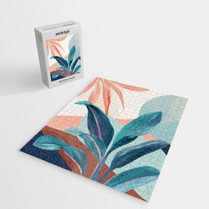 Abstract Art Tropical Leaves 15 Jigsaw Puzzle Gallery Image 2